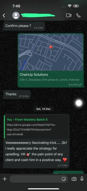 Student testimonial