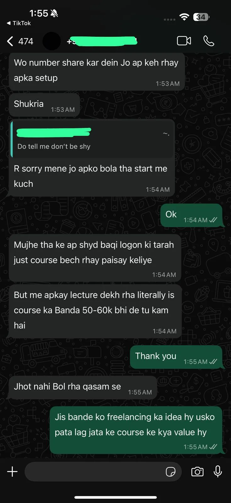Student testimonial
