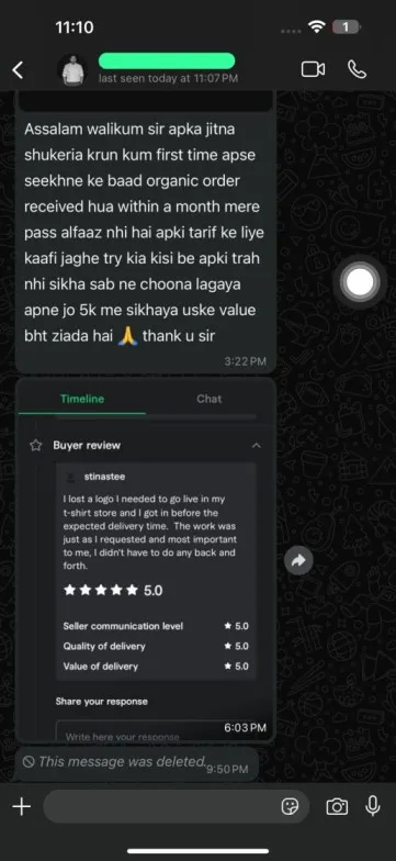 Student testimonial